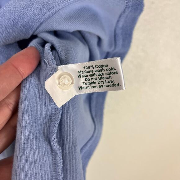 Criquet Terry Cloth Button Up Shirt Light Blue NWT Resort Retro Golf Style - Picture 8 of 8